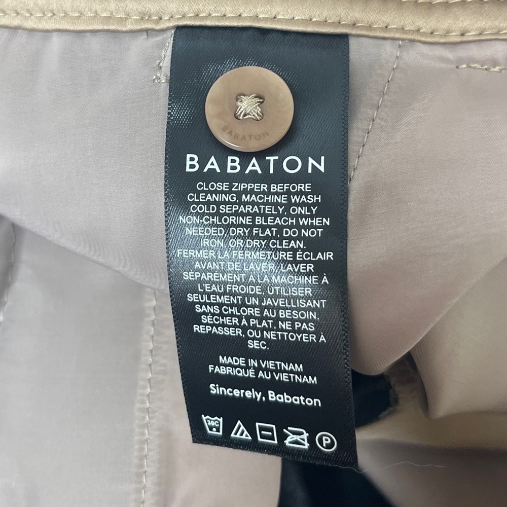 Babaton Aritzia Camel Faux Leather Command Cropped Slacks Sz 6 Chic Office Work - Picture 5 of 15
